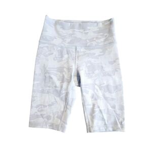Lululemon Wunder Under Shorts 10" Ribbed Incognito Camo Jacquard Alpine White 6